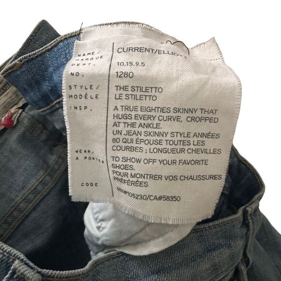 CURRENT/ELLIOTT Stiletto Denim in Ticker Destroy Sz 26 - Picture 4 of 5